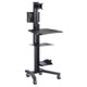 TheLAShop NexusX PC Mobile Cart Rolling Computer Workstation Stand, Black Image