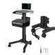 TheLAShop Rolling Laptop Cart Data Center Crash Cart with Power Strip, Black Image