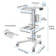 TheLAShop NexusX Rolling Laptop Cart Data Center Crash Cart with Power Strip Image