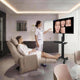 TheLAShop Commercial Rolling TV Cart & AV Shelf for 32-65in Screen, up to 200lbs. Image
