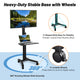 TheLAShop NexusX Commercial Rolling TV Cart & AV Shelf for 32-65in Screen, up to 200lbs. Image