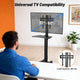 TheLAShop NexusX Commercial Rolling TV Cart & AV Shelf for 32-65in Screen, up to 200lbs. Image