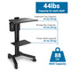 TheLAShop NexusX Standing Laptop Workstation Cart with Printer Shelf Image