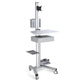 TheLAShop NexusX Rolling PC Cart with Drawer, Silver Image