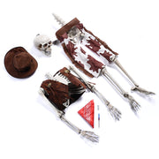 TheLAShop Life Size 5.4ft Posable Skeleton Halloween Pirate Outdoor Decor Image