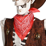 TheLAShop Life Size 5.4ft Posable Skeleton Halloween Pirate Outdoor Decor Image