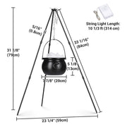 TheLAShop Halloween Witches Cauldron with Lights & Stand Image