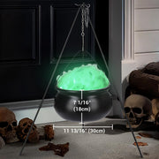 TheLAShop Halloween Witches Cauldron with Lights & Stand, 12in Image