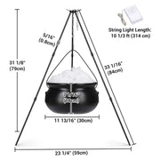 TheLAShop Halloween Witches Cauldron with Lights & Stand Image