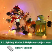 TheLAShop Christmas Garland with Light Battery & Remote Operated