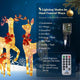 TheLAShop Light Up Reindeer Outdoor Christmas Decoration 3-Piece Image