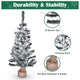 TheLAShop 3ft Frosted Christmas Tree with Stand Tabletop Image