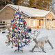 TheLAShop 5ft Frosted Christmas Tree with Ribbon & Stand
