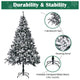 TheLAShop 7.5ft Frosted Christmas Tree with Ribbon & Stand