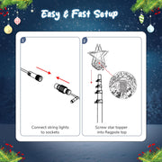 TheLAShop 20ft Flagpole Outdoor Tree Light 28ft Outdoor Patio Lights Image