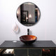 TheLAShop 16 inch Glass Vessel Sink Round Above Counter Sink Image