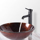 TheLAShop 16 inch Glass Vessel Sink Round Above Counter Sink Image