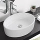 Aquaterior Oval Porcelain Sink with Drain & Tray 19"x14"