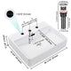 TheLAShop 3-Hole Bathroom Sink Overflow & Pop Up Drain 20"x16" Image