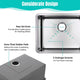 TheLAShop 23" R15 Undermount Kitchen Sink with Strainer T-304 Steel Image
