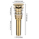 TheLAShop 1 5/8" Pop Up Drain Stopper w/ Tray Golden Image
