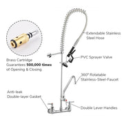 TheLAShop Commercial Pre-Rinse Faucet with Sprayer Wall Mount Tilt Add-On Image