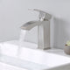 TheLAShop Bathroom Faucet Single Handle Square Hot & Cold 7"H, Brushed Nickel Image