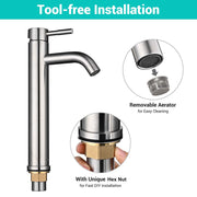 TheLAShop Modern Tall Bathroom Vessel Faucet 12"H Image