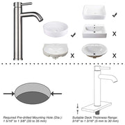 TheLAShop Modern Tall Bathroom Vessel Faucet 12"H Image
