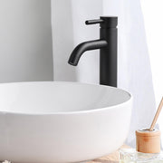 TheLAShop Modern Tall Bathroom Vessel Faucet 12"H, Black Image