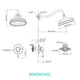 TheLAShop Wall Mounted Rain Shower Faucet & Handle Oil Rubbed Bronze Image