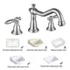 TheLAShop Widespread Bathroom Sink Faucet 2-Handle 6"H, Brushed Nickel Image