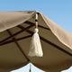 TheLAShop 7 ft 8-Rib Wood Patio Umbrella with Fringe Boho 5-10yr Image