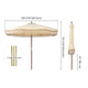 TheLAShop 9ft 8-Rib Wooden Patio Market Umbrella Tilt with Fringe 5-10yr Image