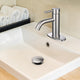 TheLAShop Bathroom Faucet Single Handle Hot & Cold 4" Spout, Brushed Nickel Image
