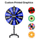 TheLAShop 48" Prize Wheel with Heavy Duty Rolling Stand, Custom-printed Image