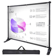 TheLAShop 10'Wx8'H Jumbo Banner Stand Telescopic Step & Repeat Logo Wall Backdrop Image