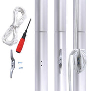 TheLAShop Aluminum Sectional Flagpole Kit with US Flag (20ft,25ft,30ft Options) Image