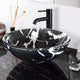 TheLAShop Black Vessel Sink Tempered Glass 16.5" Image