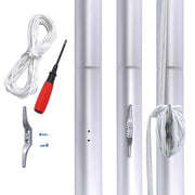 TheLAShop Aluminum Flagpole with Light Solar Powered(20ft,25ft,30ft Options) Image