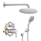 TheLAShop Rain Shower Head Handheld Combo with Valve 2.5GPM Round, Chrome Image