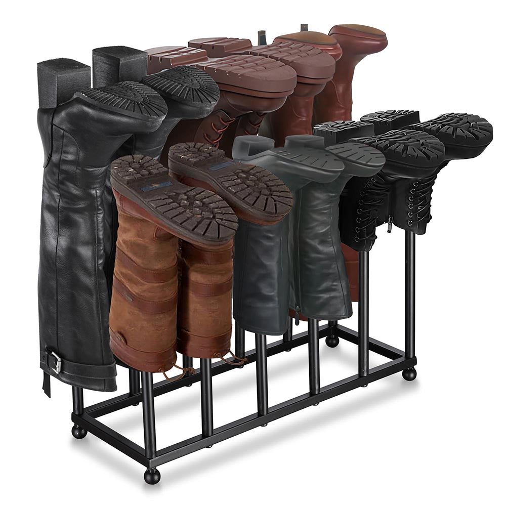TheLAShop 9-Tier Shoe Rack Black Tall Metal Shoe Storage 42 Pairs
