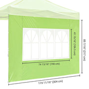 TheLAShop Canopy Sidewall Tent Walls with Window 1080D 10x7ft(1pc./pack)