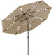 TheLAShop 11 ft 3-Tiered Tilting Patio Umbrella with Lights 8-Rib
