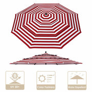 TheLAShop 9ft 3-Tiered 8-Rib Patio Market Umbrella Replacement Canopy
