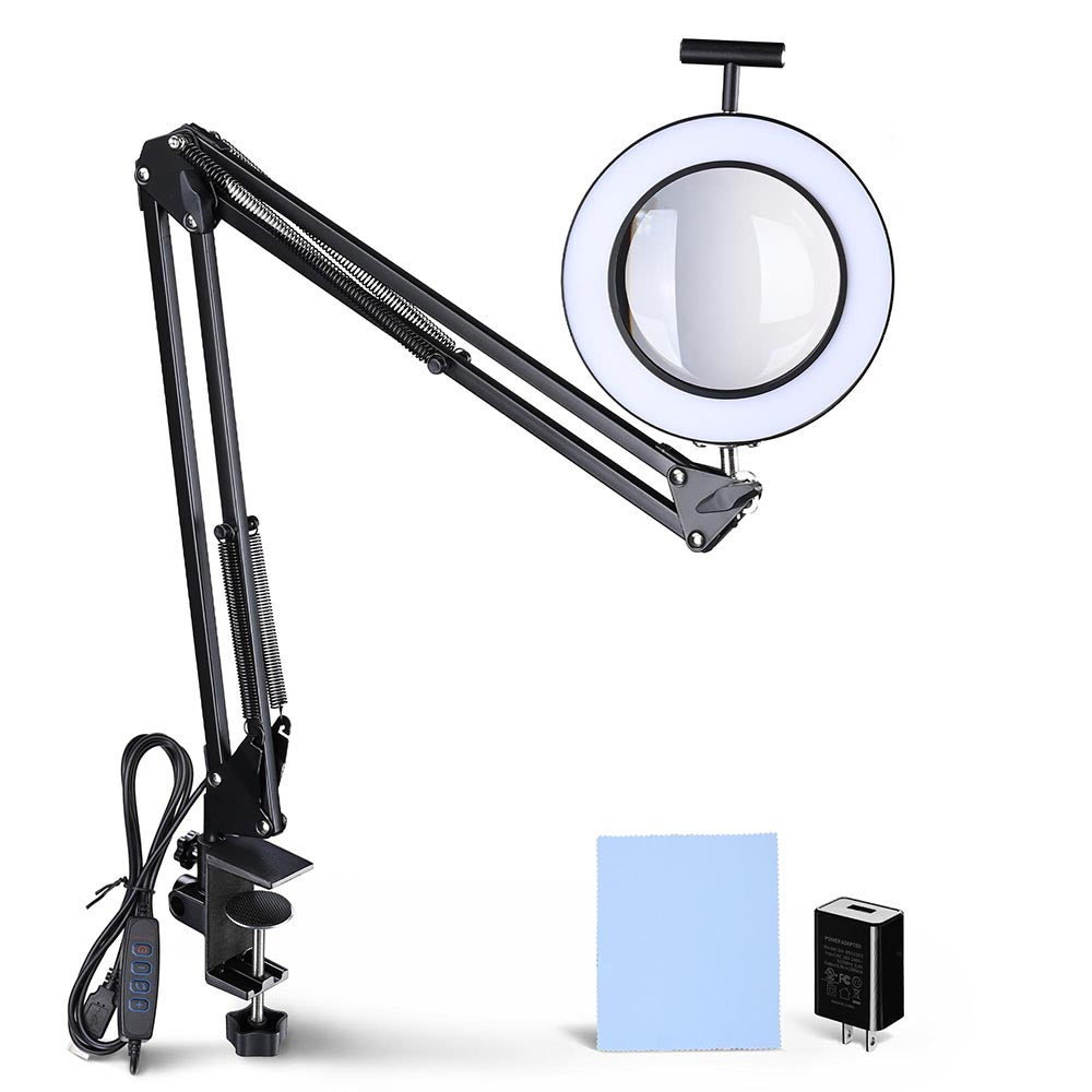 TheLAShop 5X Diopter Gooseneck LED Magnifying Floor Lamp Magnifier Light
