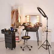 TheLAShop Artist Studio Rolling Makeup Travel Vanity Case w/ Light 18x9x27"