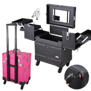 TheLAShop Rolling Makeup Case Lockable Cosmetic Case on 4 Wheels