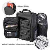 TheLAShop Rolling Backpack with Pouches Makeup Artist Case