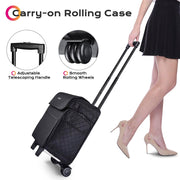 TheLAShop Cosmetology Rolling Case for Hair Stylist Hobbyist Artist